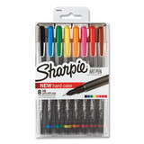 Sharpie 1982056 Art Pen with Hard Case, Fine Pt, 8/Set