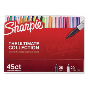 Sharpie 2011580 Permanent Markers Ultimate Collection, Assorted Tips, Assorted Colors, 45/Pack