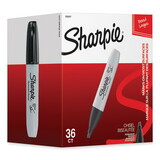 Sharpie 2083007 Chisel Tip Permanent Marker, Broad, Black, 36/Pack