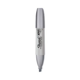 Sharpie SAN2089638 Metallic Chisel Tip Permanent Marker, Medium Chisel Tip, Silver, Dozen
