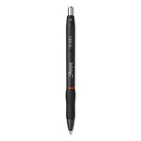 Sharpie 2096136 S-Gel Retractable Gel Pen, Bold 1 mm, Red Ink, Black Barrel, Dozen