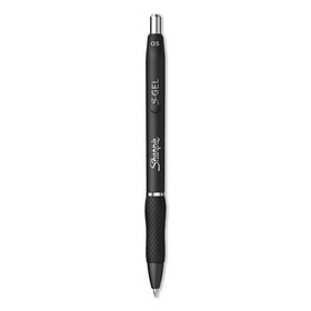 Sharpie 2096145 S-Gel Retractable Gel Pen, Fine 0.5 mm, Black Ink, Black Barrel, Dozen