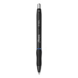 Sharpie 2096146 S-Gel Retractable Gel Pen, Fine 0.5 mm, Blue Ink, Black Barrel, Dozen