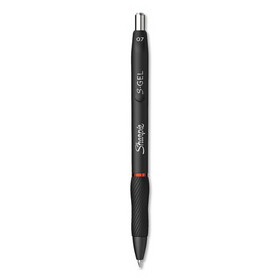 Sharpie 2096158 S-Gel Retractable Gel Pen, Medium 0.7 mm, Red Ink, Black Barrel, Dozen