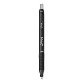 Sharpie 2096159 S-Gel Retractable Gel Pen, Medium 0.7 mm, Black Ink, Black Barrel, Dozen