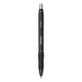 Sharpie 2096166 S-Gel Retractable Gel Pen, Fine 0.5 mm, Red Ink, Black Barrel, Dozen