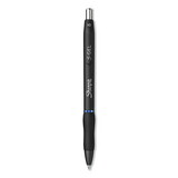 Sharpie 2096187 S-Gel Retractable Gel Pen, Bold 1 mm, Blue Ink, Black Barrel, Dozen