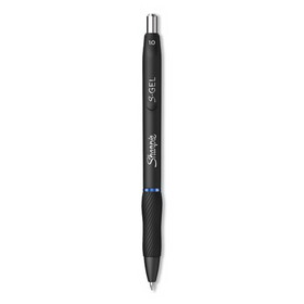 Sharpie SAN2096187 S-Gel High-Performance Gel Pen, Retractable, Bold 1 mm, Blue Ink, Black Barrel, Dozen
