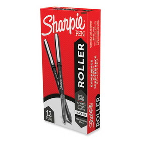 Sharpie SAN2101305 Professional Design Roller Ball Pen, Stick, Medium 0.7 mm, Black Ink, Black Barrel, Dozen