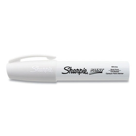 Sharpie SAN2107622 Permanent Paint Marker, Extra-Broad Chisel Tip, White, 6/Pack