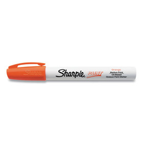 Sharpie SAN2107623 Permanent Paint Marker, Medium Bullet Tip, Orange, 12/Pack