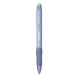 Sharpie S-Gel SAN2126232 S-Gel Fashion Barrel Gel Pen, Retractable, Medium 0.7 mm, Black Ink, Frost Blue Barrel, Dozen