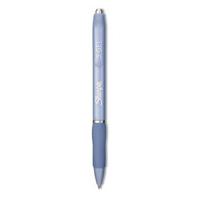 Sharpie SAN2126232 S-Gel Fashion Barrel Gel Pen, Retractable, Medium 0.7 mm, Black Ink, Frost Blue Barrel, Dozen