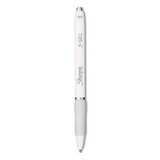 Sharpie S-Gel SAN2126236 S-Gel Fashion Barrel Gel Pen, Retractable, Medium 0.7 mm, Black Ink, Pearl White Barrel, Dozen