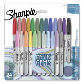 Sharpie SAN2136727 Mystic Gems Markers, Fine Bullet Tip, Assorted, 24/Pack