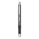 Sharpie S-Gel SAN2147525 S-Gel Premium Metal Barrel Gel Pen, Retractable, Medium 0.7 mm, Blue Ink, Gun Metal Gray Barrel, Dozen