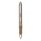 Sharpie SAN2147526 S-Gel Premium Metal Barrel Gel Pen, Retractable, Medium 0.7 mm, Black Ink, Champagne Barrel, Dozen