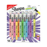Sharpie SAN2149296 Clearview Pen-Style Highlighter, Assorted Ink Colors, Chisel Tip, Assorted Barrel Colors, 12/Pack