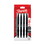 Sharpie SAN2153578 S-Gel Premium Metal Barrel Gel Pen, Retractable, Medium 0.7 mm, Black Ink, Black Barrel, 4/Pack, Price/PK
