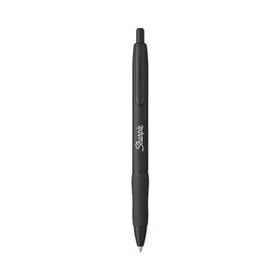 Sharpie SAN2153578 S-Gel Premium Metal Barrel Gel Pen, Retractable, Medium 0.7 mm, Black Ink, Black Barrel, 4/Pack