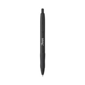 Sharpie SAN2153580 S-Gel Premium Metal Barrel Gel Pen, Retractable, Medium 0.7 mm, Black Ink, Black Barrel, Dozen