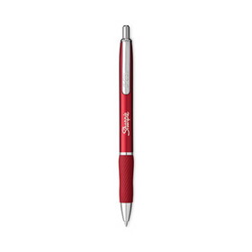 Sharpie SAN2154604 S-Gel Premium Metal Barrel Gel Pen, Retractable, Medium 0.7 mm, Black Ink, Red Barrel, 4/Pack