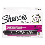 Sharpie SAN22474 Flip Chart Markers, Bullet Tip, Four Colors, 4/set