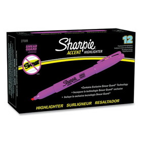 SANFORD INK COMPANY SAN27009 Pocket Style Highlighters, Fluorescent Pink Ink, Chisel Tip, Pink Barrel, Dozen