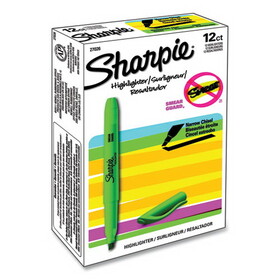 SANFORD INK COMPANY SAN27026 Accent Pocket Style Highlighter, Chisel Tip, Fluorescent Green, Dozen