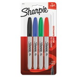 Sharpie 30174PP Fine Point Permanent Marker, Assorted Colors, 4/Set