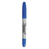 Sharpie SAN32003 Twin-Tip Permanent Marker, Fine/ultra Fine Point, Blue
