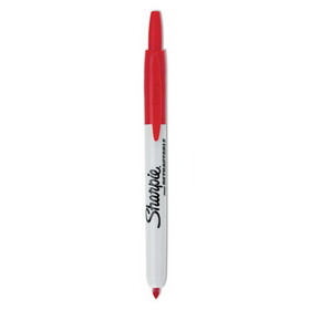 Sharpie SAN32702 Retractable Permanent Marker, Fine Bullet Tip, Red