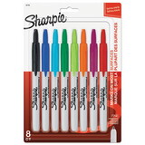 Sharpie SAN32730PP Retractable Permanent Markers, Fine Point, Assorted, 8/set