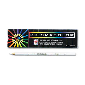 SANFORD INK COMPANY SAN3365 Premier Colored Pencil, 3 mm, 2B, White Lead, White Barrel, Dozen