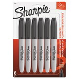 SANFORD INK COMPANY SAN33666PP Super Permanent Markers, Fine Point, Black, 6/pack