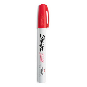 Sharpie SAN35550 Permanent Paint Marker, Medium Bullet Tip, Red