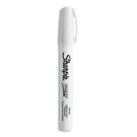 Sharpie SAN35558 Permanent Paint Marker, Medium Bullet Tip, White