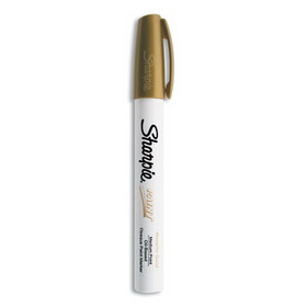Sharpie SAN35559 Permanent Paint Marker, Medium Bullet Tip, Gold