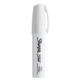 Sharpie SAN35568 Permanent Paint Marker, Extra-Broad Chisel Tip, White