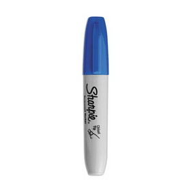 SANFORD INK COMPANY SAN38203 Permanent Marker, 5.3mm Chisel Tip, Blue, Dozen