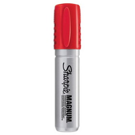 Sharpie SAN44002 Magnum Permanent Marker, Broad Chisel Tip, Red