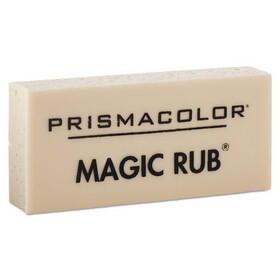Prismacolor SAN73201 MAGIC RUB Eraser, For Pencil/Ink Marks, Rectangular Block, Medium, Off White, Dozen