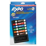 SANFORD INK COMPANY SAN80556 Dry Erase Marker & Organizer Kit, Chisel Tip, Assorted, 6/set