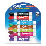 EXPO SAN80699 Low-Odor Dry-Erase Marker, Broad Chisel Tip, Assorted Colors, 12/Set