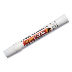 Sharpie SAN85018 Mean Streak Marking Stick, Broad Bullet Tip, White