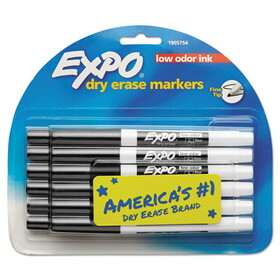 SANFORD INK COMPANY SAN86001 Low Odor Dry Erase Marker, Fine Point, Black, Dozen