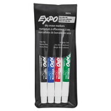 Expo SAN86074 Low Odor Dry Erase Marker, Fine Point, Assorted, 4/set