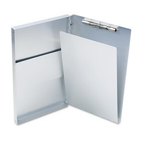 SAUNDERS MFG. CO., INC. SAU10519 Snapak Aluminum Side-Open Forms Folder, 1/2" Clip, 8 1/2 X 14 Sheets, Silver