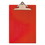 Saunders SAU21601 Recycled Plastic Clipboard with Ruler Edge, 1" Clip Capacity, Holds 8.5 x 11 Sheets, Red, Price/EA
