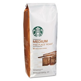 Starbucks 11017854 Whole Bean Coffee, Pike Place Roast, 1 lb Bag